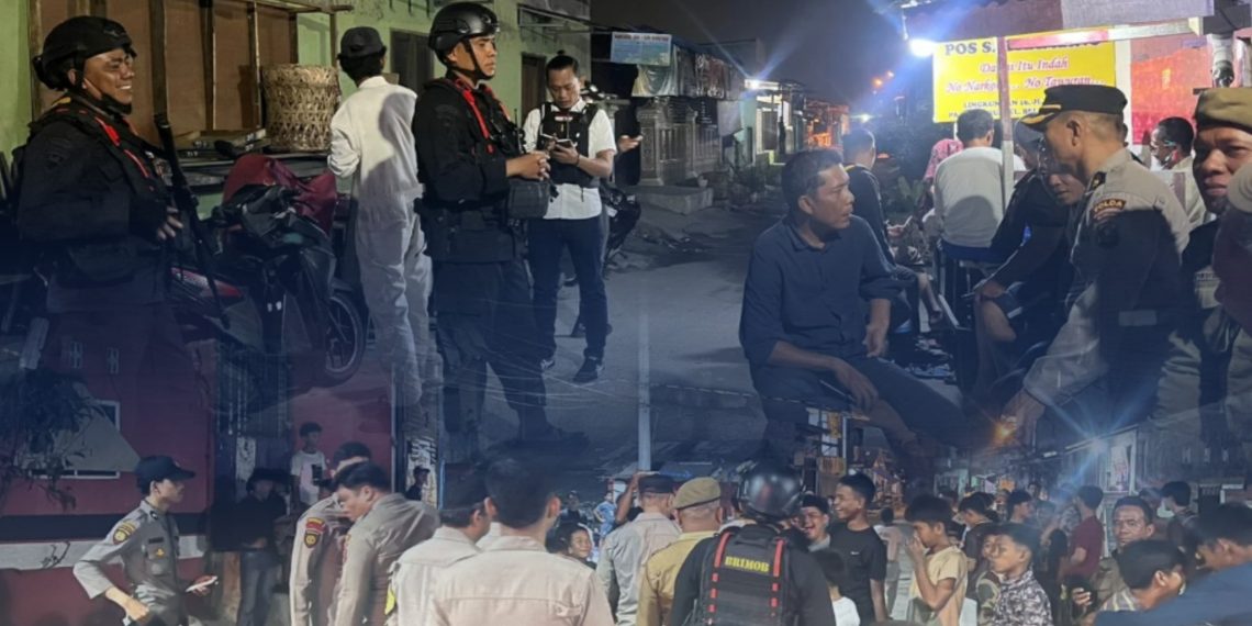Brimob Sumut Bersama Personel Gabungan Gelar Patroli untuk Antisipasi Gangguan Kamtibmas