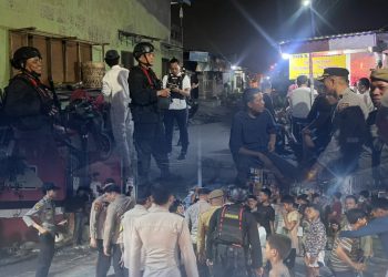 Brimob Sumut Bersama Personel Gabungan Gelar Patroli untuk Antisipasi Gangguan Kamtibmas