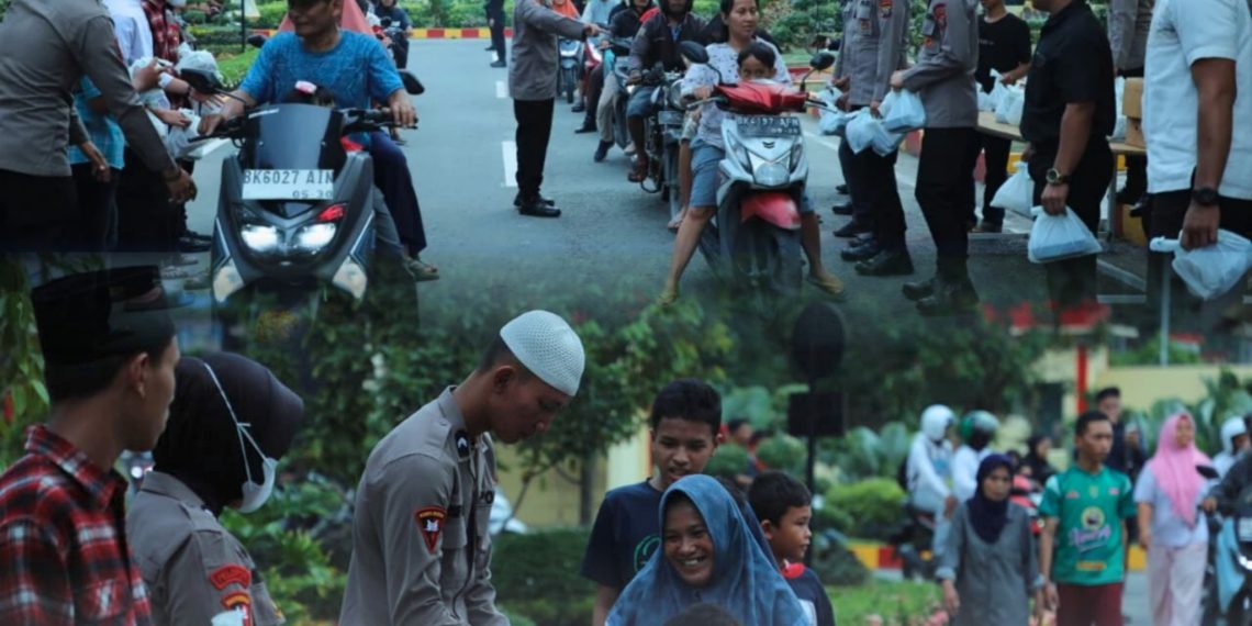 “Aksi Humanis Brimob Sumut: Hangatkan Ramadhan dengan Berbagi Takjil untuk Sesama”