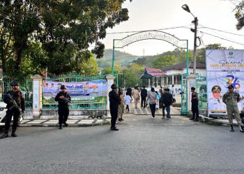 Brimob Sumut Hadirkan Rasa Aman, Pengamanan Sholat Idul Fitri di Gunungsitoli Berjalan Kondusif