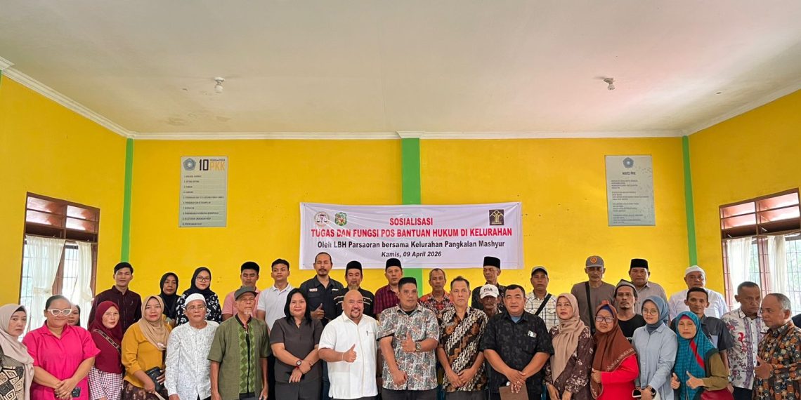 Kolaborasi Kementrian Hukum Wilayah Sumatera utara dan Pemko Medan melalui Kelurahan Pangkalan Mansyur bersama LBH Parsaoran Sosialisasikan Pentingnya Pos Bantuan Hukum bagi Warga