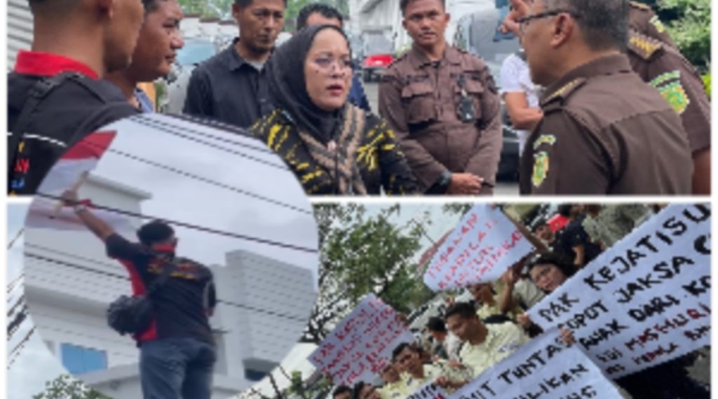 LSM Kebenaran Keadilan Bersama Korban Penodongan Senpi Geruduk Kejatisu “Copot Jaksa Koboi Berinsial EMN Dari Institusi Kejaksaan”.