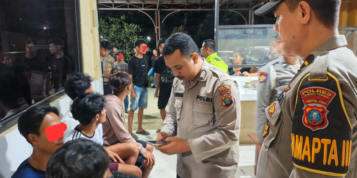 Polres Tapteng Redam Potensi Tawuran Remaja di Rusunawa Pandan, Sebilah Parang Disita