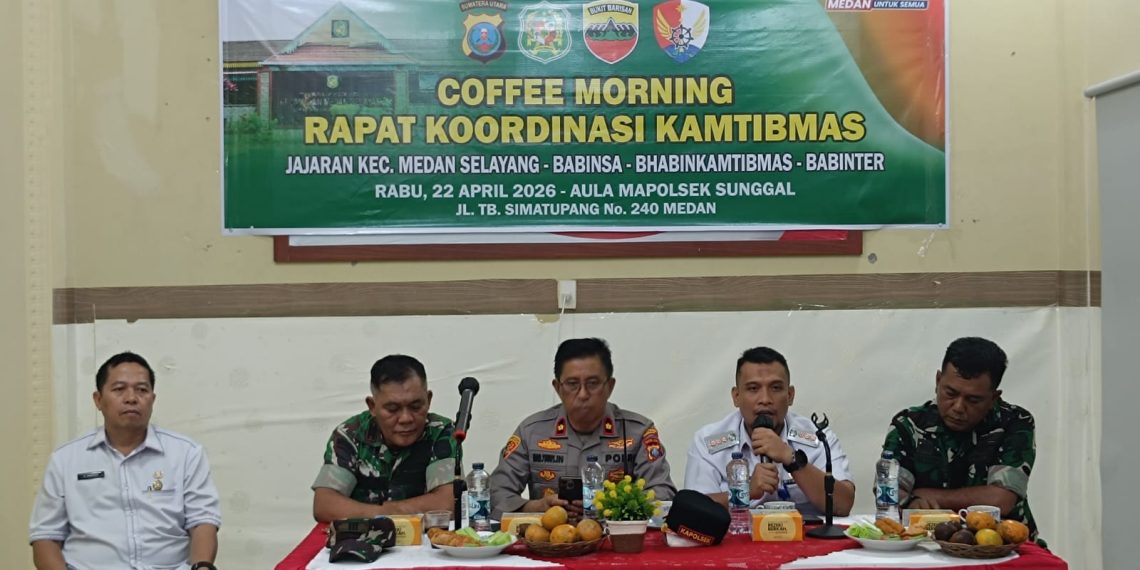 Coffee Morning dan Rapat Koordinasi Kamtibmas Lintas Sektoral Digelar di Polsek Sunggal
