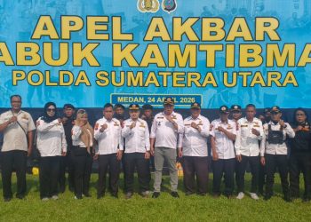 Sinergitas Kuat dalam Apel Sabuk Kamtibmas Polda Sumut, Pokdarkamtibmas Bhayangkara Turut Ambil Peran Aktif
