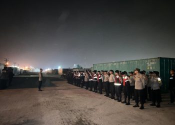 Patroli Skala Besar Brimob Polda Sumut Sasar Titik Rawan Belawan, Ciptakan Rasa Aman Masyarakat