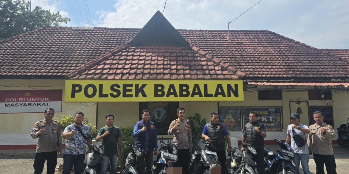 “Pura-Pura Berburu”, Polsek Babalan Ungkap Kasus Curanmor, Enam Unit Kendaraan Berhasil Diamankan