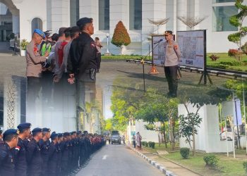 Brimob Polda Sumut Tampil Humanis dan Profesional, Kawal Penyampaian Aspirasi di Kantor Gubernur dengan Aman dan Kondusif
