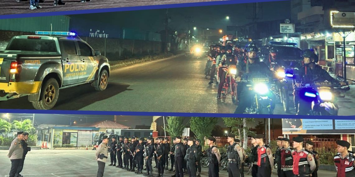 Patroli Skala Besar KRYD, Batalyon A Pelopor Satuan Brimob Polda Sumut Hadir Jaga Kondusifitas Belawan
