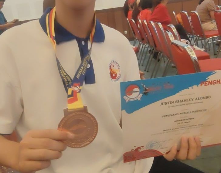 Justin Shanley Alonso Raih Perunggu di Medan Wushu Taolu Festival 2026, Ibunda Lisa: “Ini Buah Anak Tidak Pernah Ngeluh Latihan”
