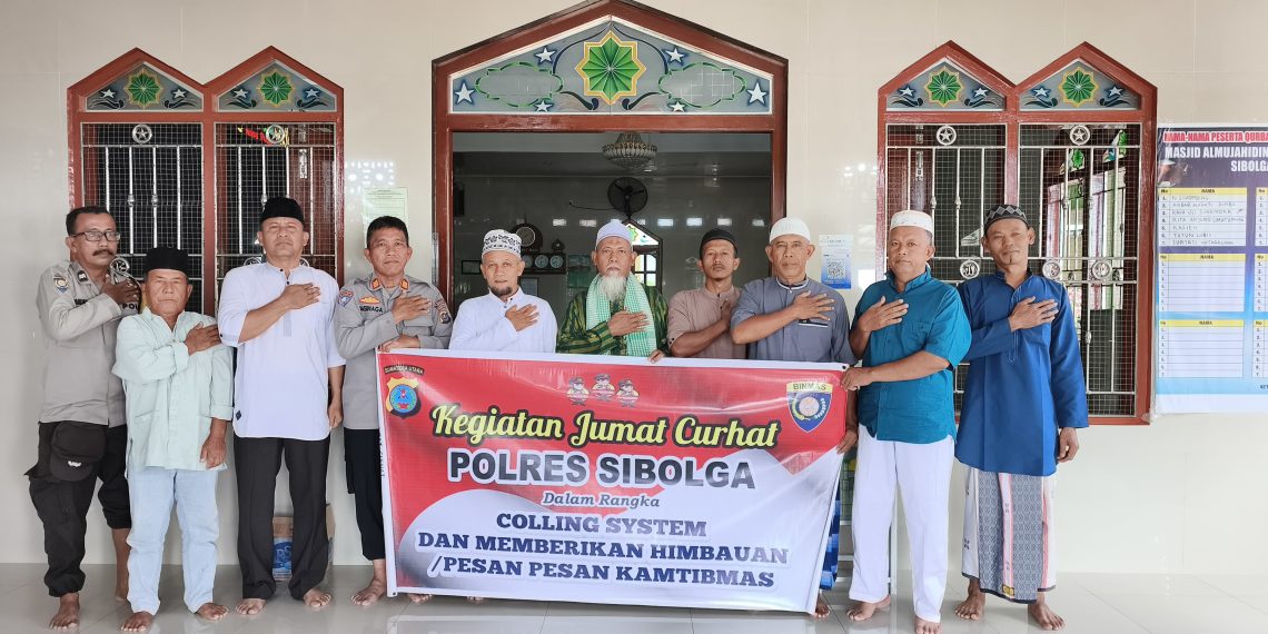 Polres Sibolga Gelar Jumat Curhat di Masjid Al Mujahidin, Serap Aspirasi dan Sampaikan Pesan Kamtibmas
