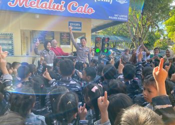 Satlantas Polres Sibolga Tanamkan Budaya Tertib Lalu Lintas kepada Murid TK Negeri Oswald Siahaan