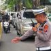 Satlantas Polrestabes Medan Atur Arus Lalu Lintas Akibat Aksi Unjuk Rasa di Jalan S. Parman