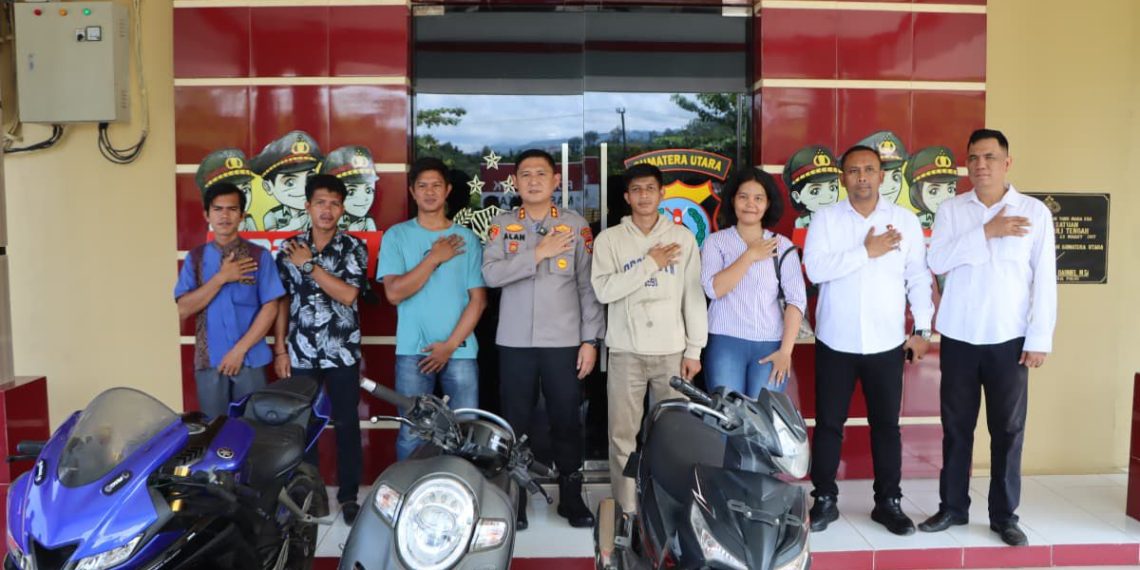 Polres Tapteng Kembalikan 3 Unit Sepeda Motor Hasil Ungkap Kasus Curanmor ke Pemiliknya