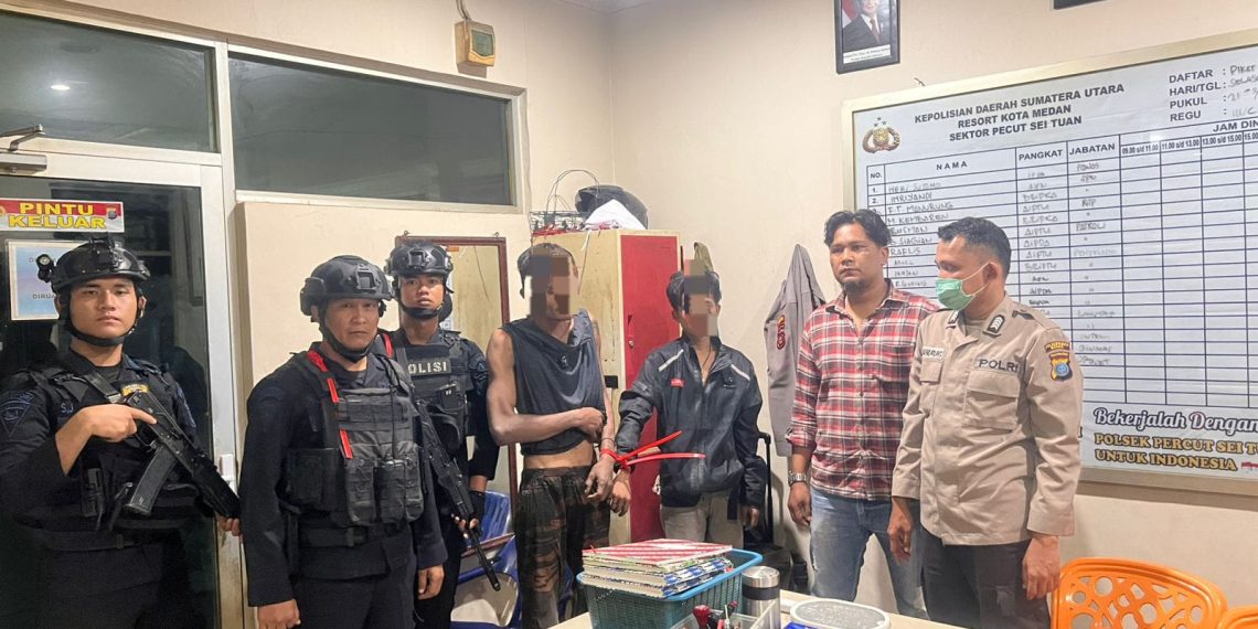 Brimob Sumut Gagalkan Percobaan Pencurian Saat Patroli Dini Hari, Dua Terduga Diamankan