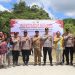 Polres Pakpak Bharat Revitalisasi Jembatan Merah Putih Di Desa Lae Langge Namuseng Kecamatan STTU Julu.