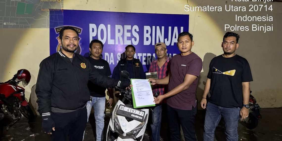 “Team Khusus Anti Begal 1.1 Polres Binjai berhasil amankan Sepeda Motor hasil Curian di Kabupaten Langsa Prop.NAD yang melintas di wilayah Kota Binjai”