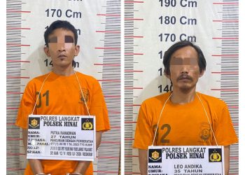Polsek Hinai Bekuk Dua Terduga Pelaku Pencurian Jerjak Besi dan Pintu Rumah