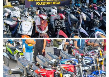Pengungkapan Besar Polrestabes Medan, Ratusan Motor Curian Berhasil Diamankan