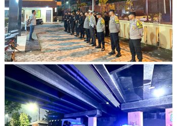 Patroli Skala Besar Brimob Polda Sumut Sisir Belawan, Sajam hingga Miras Diamankan