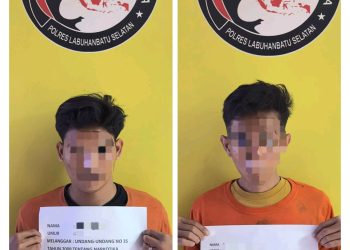 Polres Labusel Gagalkan Transaksi Sabu, Dua Pria Ditangkap dengan Barang Bukti 100 Gram