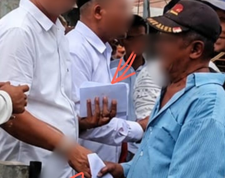 Kampanye Pilkades 2026! Diduga Calon Kades Tanjung Gusta Nomor 5 Bagi-bagi Amplop, Warga Pertanyakan Aturan Pemilihan