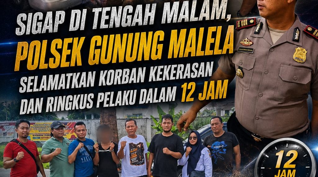 Sigap Di Tengah Malam, Polsek Gunung Malela Selamatkan Korban Kekerasan Dan Ringkus Pelaku Dalam 12 Jam
