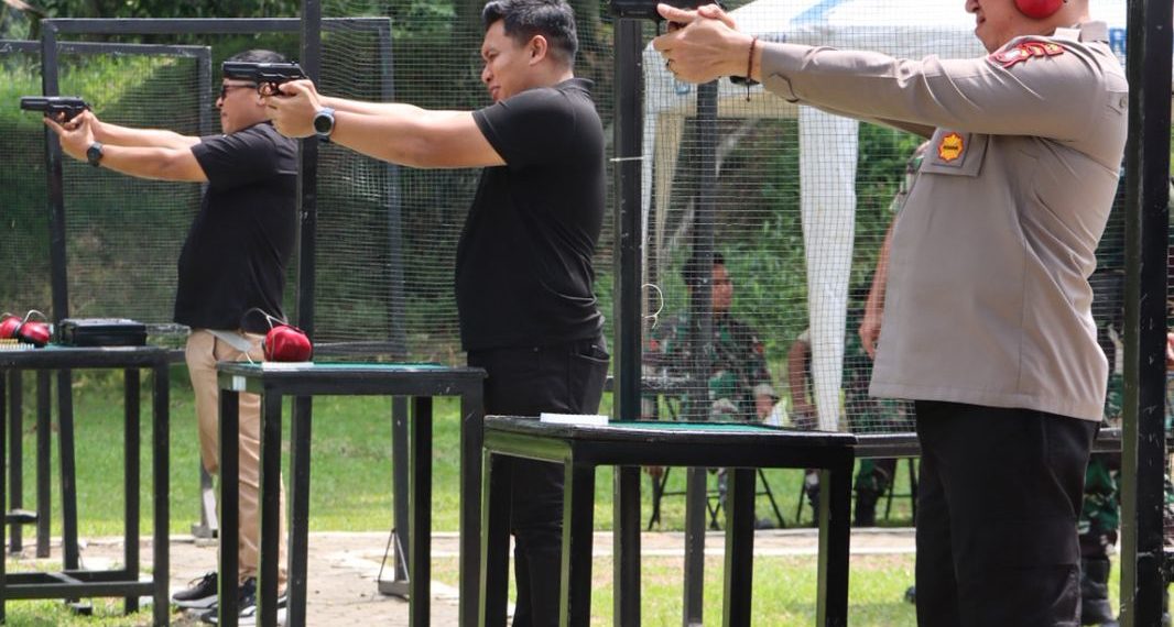 KAPOLRES BINJAI LATIHAN MENEMBAK BERSAMA FORKOPIMDA BINJAI