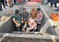 KAPOLRES BINJAI HADIRI PELETAKAN BATU PERTAMA PEMBANGUNAN PT NATURAL TIRTA SEGAR DI LANGKAT