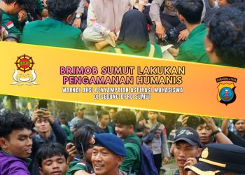 Pengamanan Humanis Warnai Aksi Penyampaian Aspirasi Mahasiswa di Gedung DPRD Sumut
