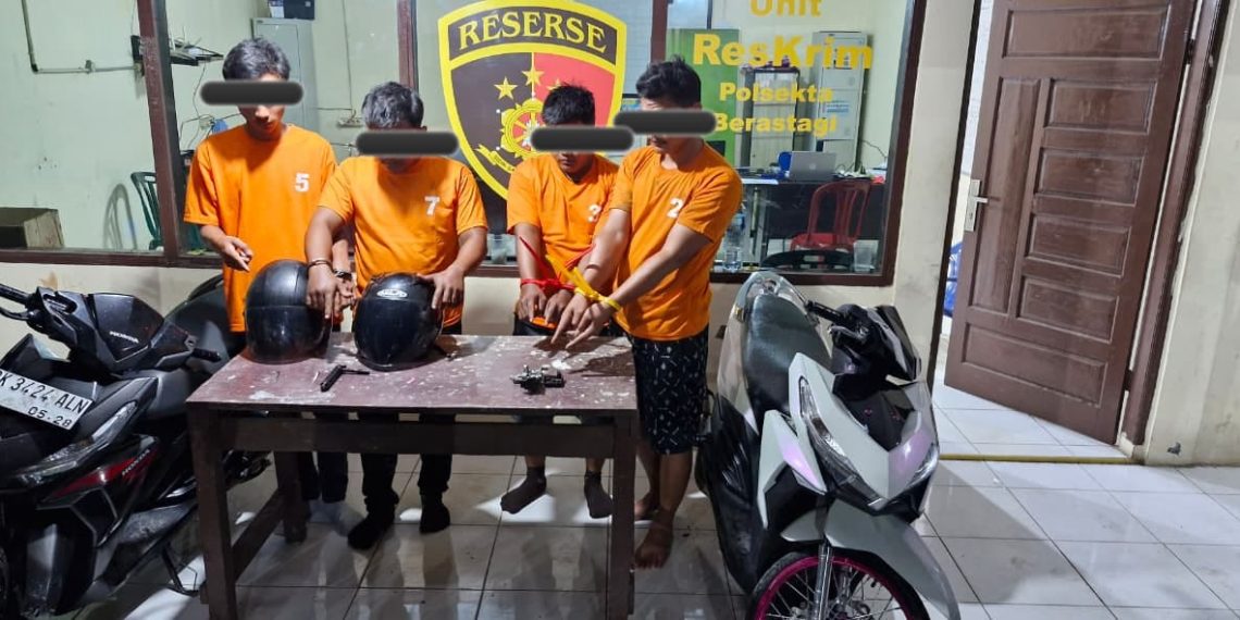 Sindikat Curanmor Antar Wilayah Dibongkar, Empat Pelaku Ditangkap Unit Reskrim Polsek Berastagi