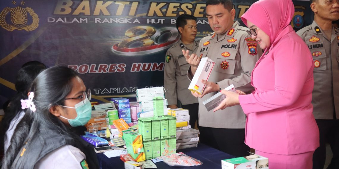 Polres Humbahas Gelar Bakti Kesehatan Serentak Sambut HUT Bhayangkara ke-80