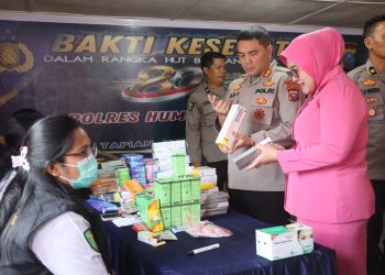 Polres Humbahas Gelar Bakti Kesehatan Serentak Sambut HUT Bhayangkara ke-80
