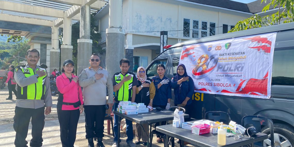 Sambut Hari Bhayangkara ke-80, Polres Sibolga Gelar Bakti Kesehatan Gratis untuk Masyarakat dan Personel