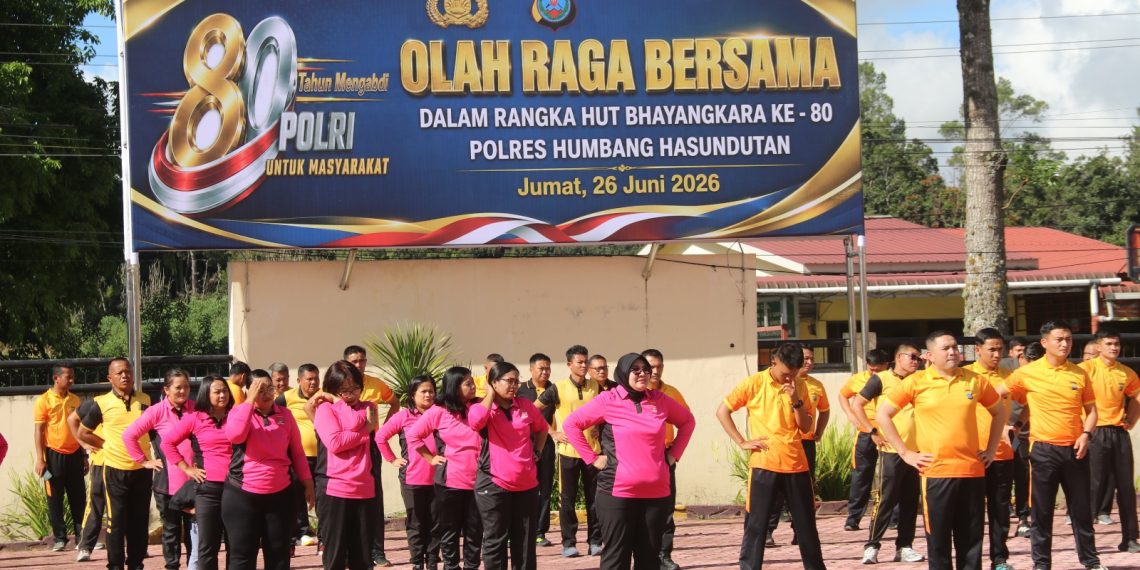 Jaga Kebugaran dan Kekompakan, Polres Humbahas Gelar Senam Bersama
