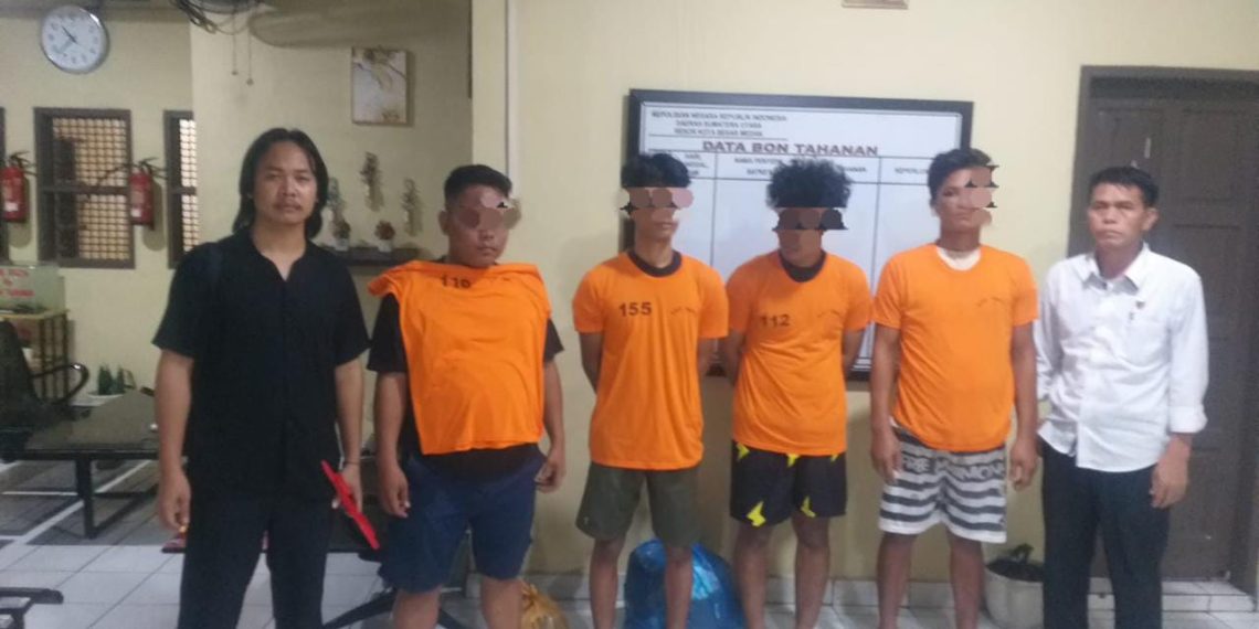 Razia BNN di Cafe Kita Patumbak Berujung Ricuh, Empat Pelaku Pengrusakan Mobil Dinas dan Provokasi Ditahan