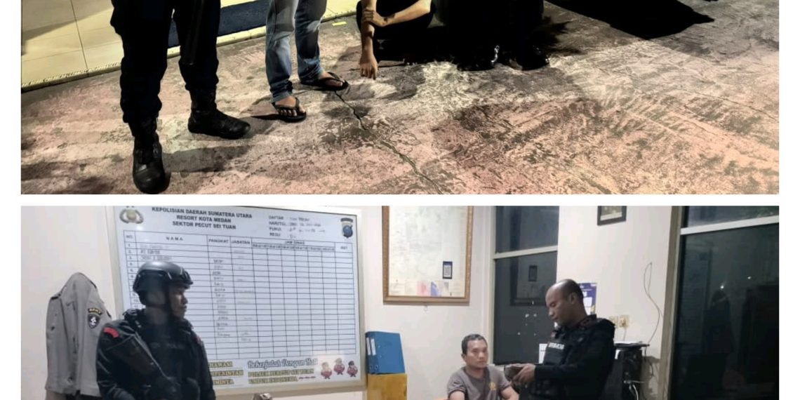Brimob Polda Sumut Gagalkan Tawuran Dini Hari di Medan, Empat Pemuda dan Dua Kelewang Diamankan