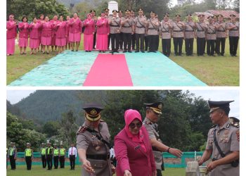 Jelang HUT Bhayangkara ke-80, Polres Humbahas dan Polres Toba Gelar Ziarah di TMP Bahagia Balige