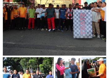 Meriahkan Hari Bhayangkara Ke-80, Polres Binjai Olahraga Bersama Forkopimda dan Masyarakat