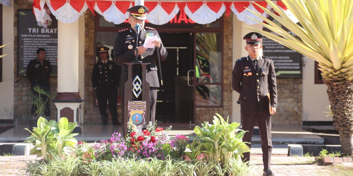 Polres Humbahas Gelar Upacara HUT Bhayangkara ke-80, Tegaskan Komitmen “Polri Untuk Masyarakat”
