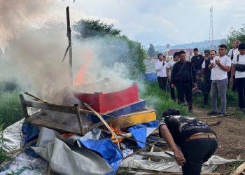 Barak Diduga Tempat Konsumsi Sabu Yang Viral di Medsos Digerebek, Satresnarkoba Polres Karo Bakar Lokasi