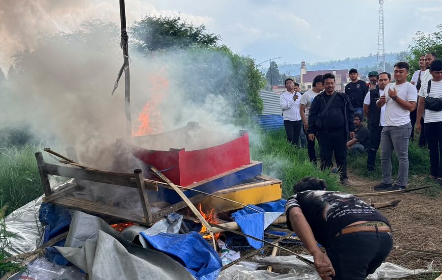 Barak Diduga Tempat Konsumsi Sabu Yang Viral di Medsos Digerebek, Satresnarkoba Polres Karo Bakar Lokasi