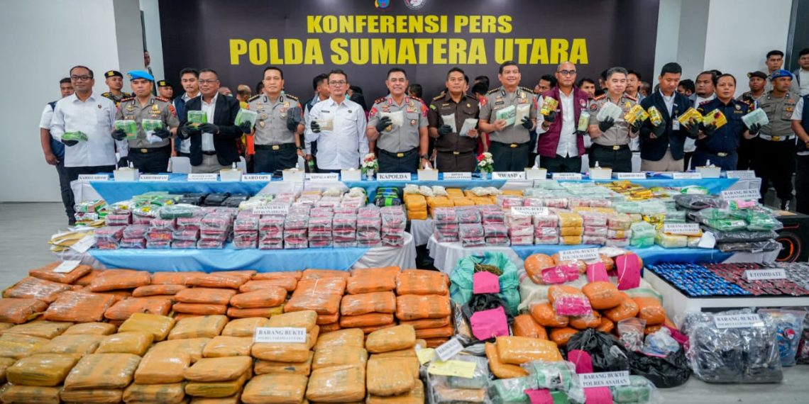 Polda Sumut Ungkap 3.865 Kasus Narkoba dalam Enam Bulan, Sita 5,3 Ton Barang Bukti