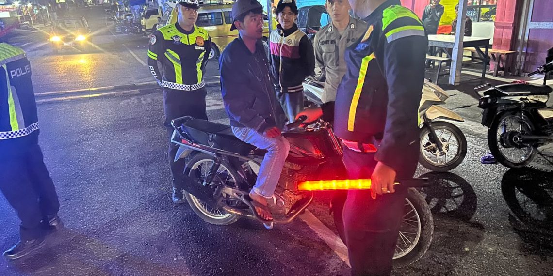 Ciptakan Kamtibmas Kondusif, Polisi Tindak Knalpot Brong di Kota Doloksanggul
