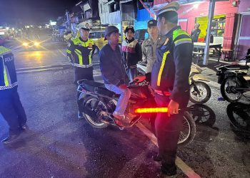 Ciptakan Kamtibmas Kondusif, Polisi Tindak Knalpot Brong di Kota Doloksanggul