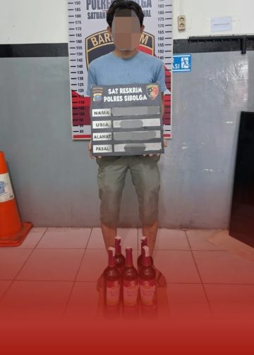 Polres Sibolga Tindak Penjualan Miras Tanpa Izin, Puluhan Botol Diamankan