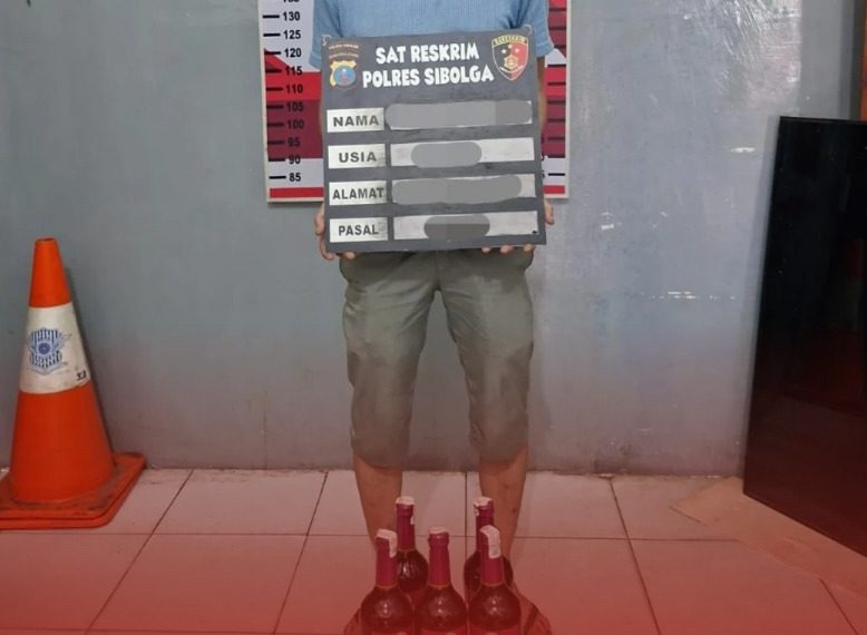 Polres Sibolga Tindak Penjualan Miras Tanpa Izin, Puluhan Botol Diamankan