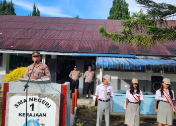 Jadi Pembina Upacara Di SMA Negeri 1 Kerajaan Ini Yang di Sampaikan Kapolsek Kerajaan.