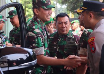Wujud Sinergitas TNI-Polri Kapolres Binjai Sambut Kunjungan Pangdam I/BB di Kodim 0203 LKT