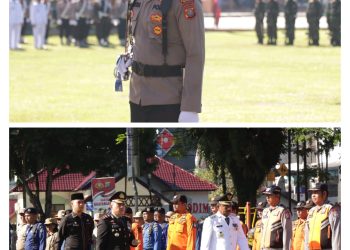 PERINGATI HARI BHAYANGKARA KE 80 POLRES BINJAI GELAR UPACARA TEKAD BERIKAN PELAYANAN UNTUK MASYARAKAT